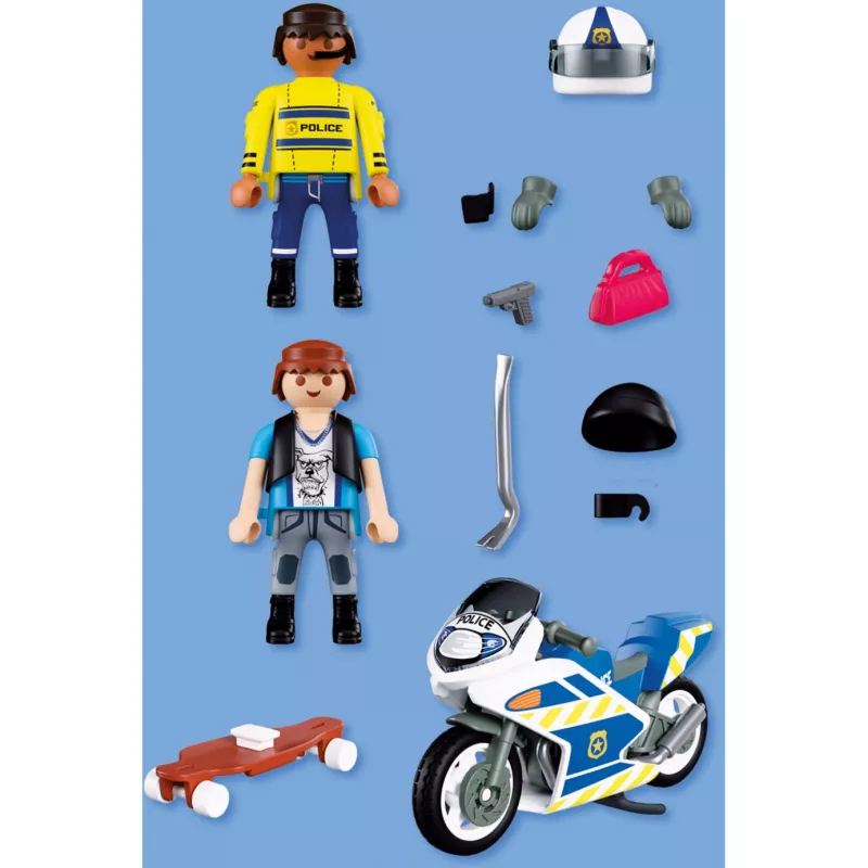 PLAYMOBIL 72079 City Action policía persecución en moto
