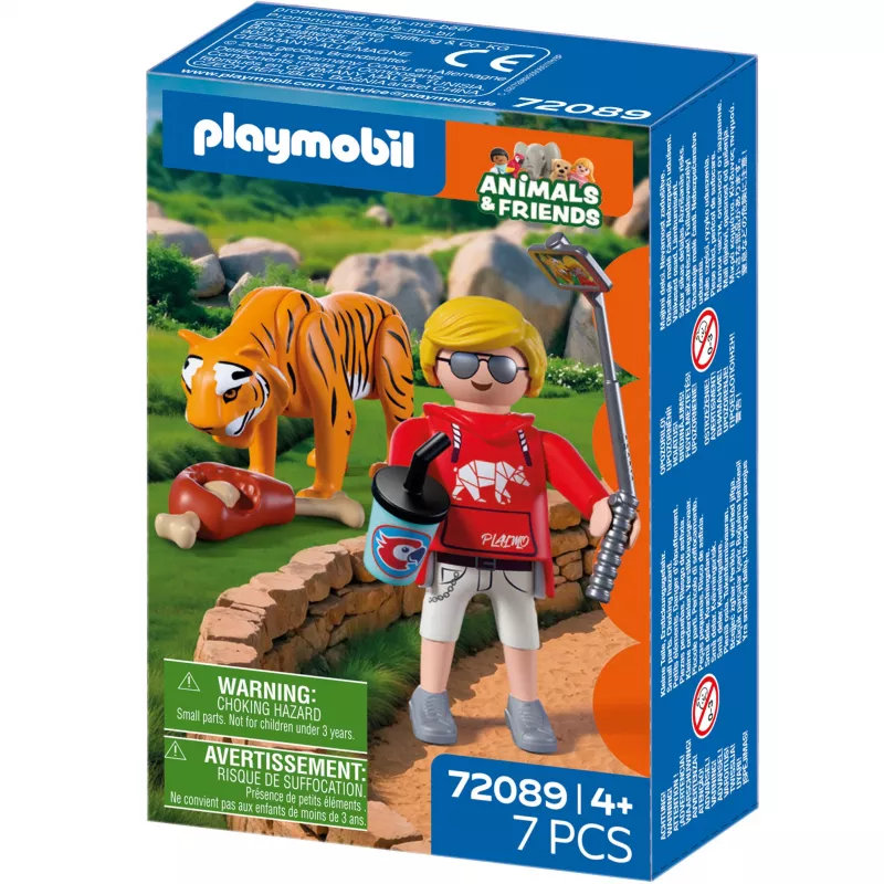 PLAYMOBIL 72089 Animals & Friends Zoo Tigre y visitantes