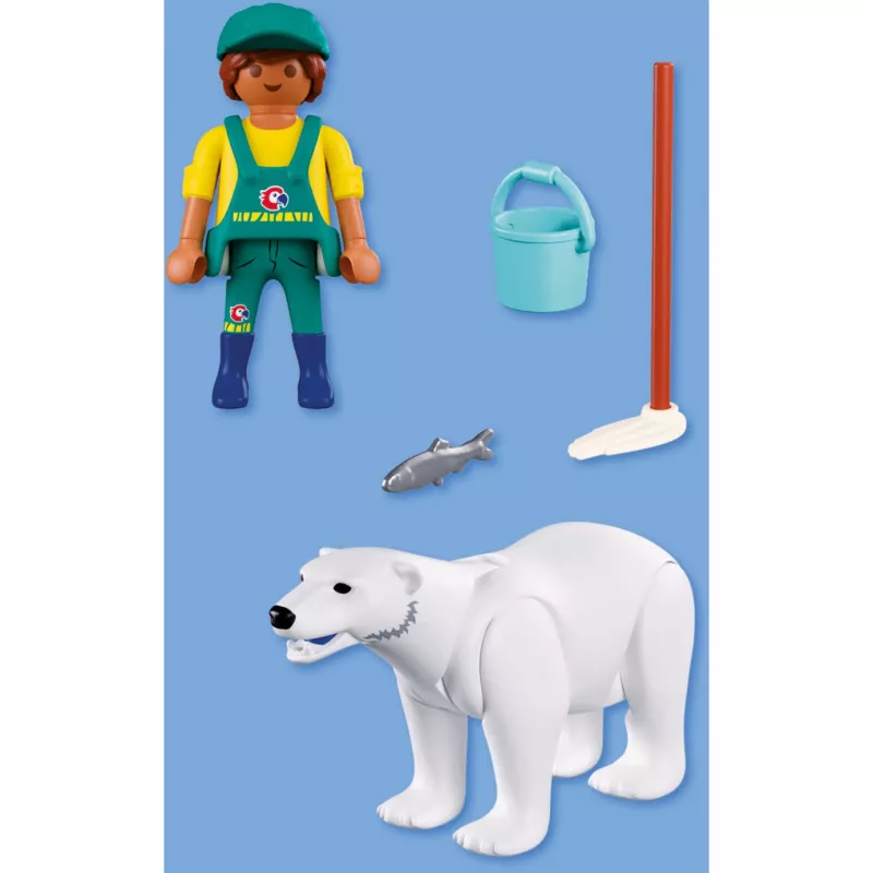 Playmobil 72090 Animals & Friends Zoo: oso polar y cuidador