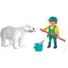Playmobil 72090 Animals & Friends Zoo: oso polar y cuidador