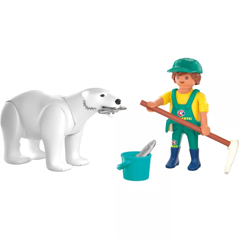 Playmobil 72090 Animals & Friends Zoo: oso polar y cuidador