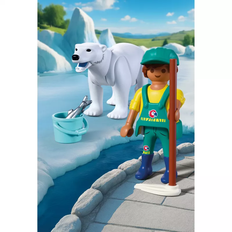 Playmobil 72090 Animals & Friends Zoo: oso polar y cuidador