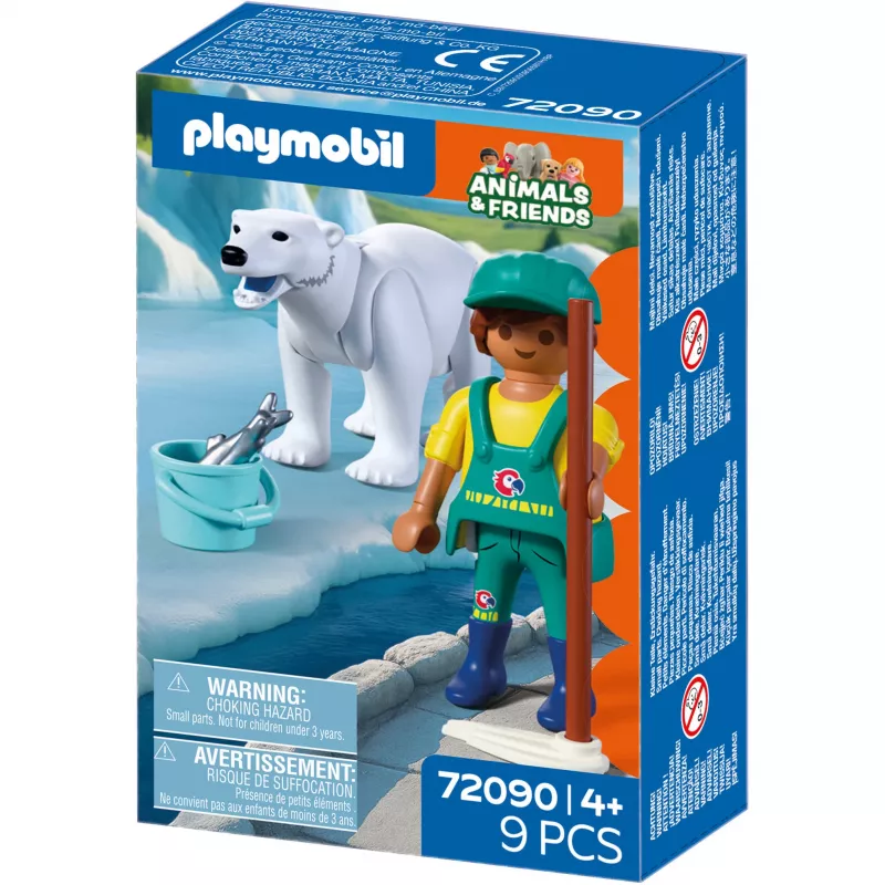 Playmobil 72090 Animals & Friends Zoo: oso polar y cuidador