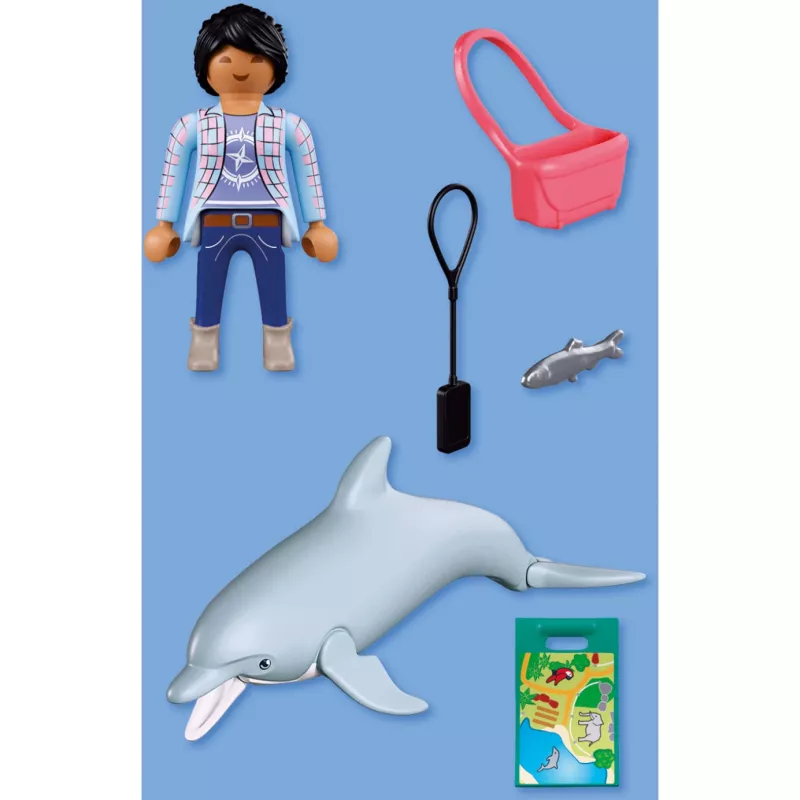 PLAYMOBIL 72091 Animals & Friends Zoo delfín y visitantes