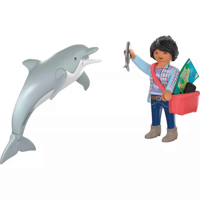 PLAYMOBIL 72091 Animals & Friends Zoo delfín y visitantes