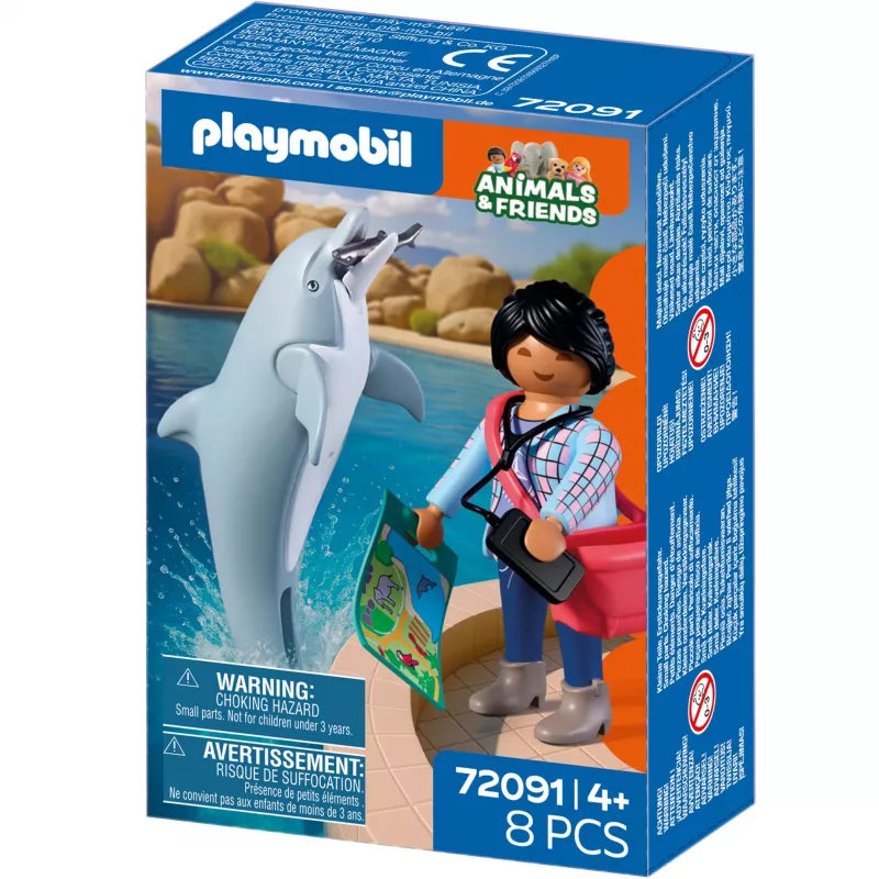 PLAYMOBIL 72091 Animals & Friends Zoo delfín y visitantes