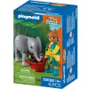 Playmobil 72092 Animals & Friends Zoo: cría de elefante y cuidador del zoo