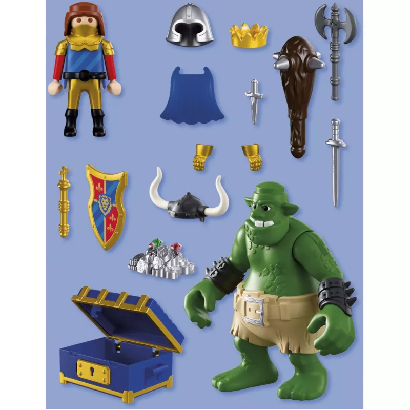 PLAYMOBIL Knights 72116 Troll con tesoro del caballero león