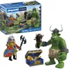 PLAYMOBIL Knights 72116 Troll con tesoro del caballero león