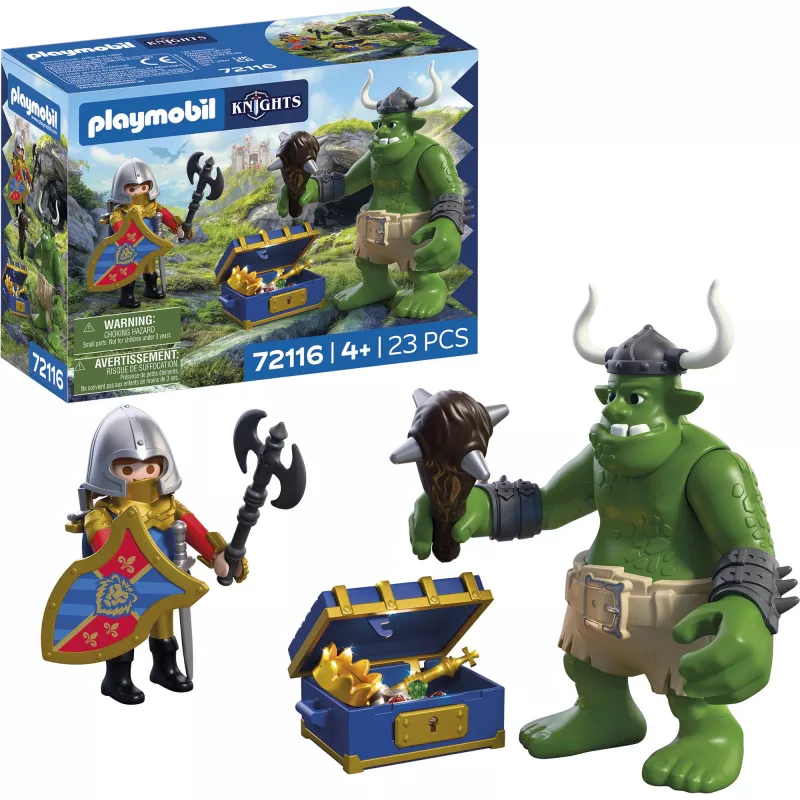 PLAYMOBIL Knights 72116 Troll con tesoro del caballero león