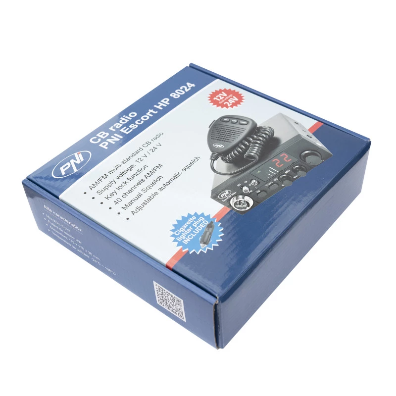 Emisora CB PNI HP-8024 ESCORT AM/FM 12/24V
