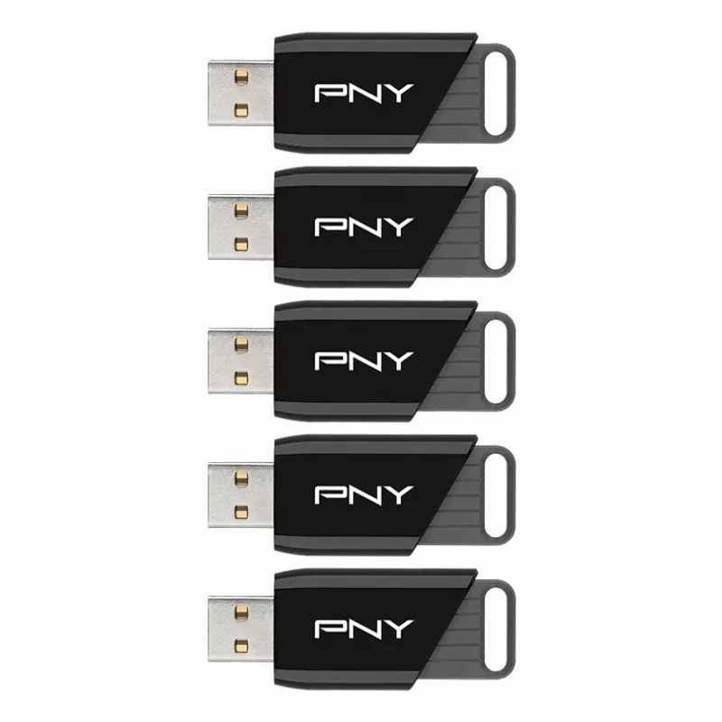 PNY Attaché X Memoria USB 64 GB USB 3.2 Gen 1 Pack de 5 (P-FD64GX5ATTX-EF)