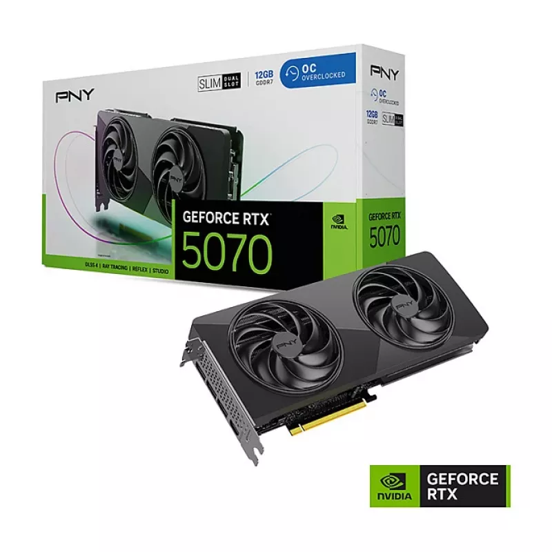 Tarjeta gráfica PNY GeForce RTX 5070 Slim OC 12GB GDDR7