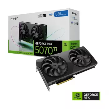 PNY GeForce RTX 5070 Ti Slim OC 16GB GDDR7 PCIe 5.0 Tarjeta gráfica
