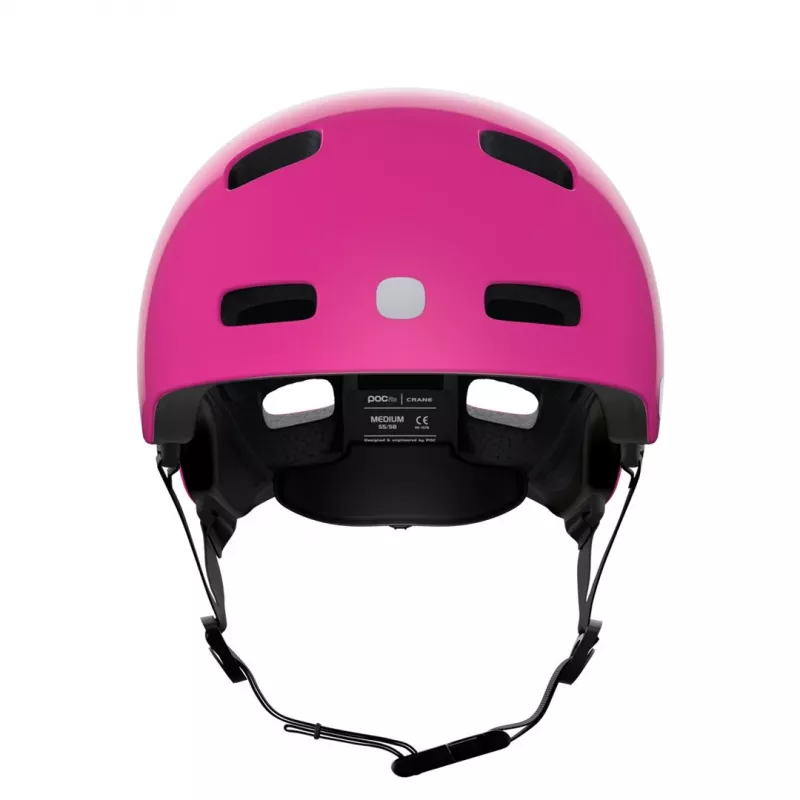 POCito Crane MIPS Casco de bicicleta para niños - Rosa neón - Talla M (55-58 cm)