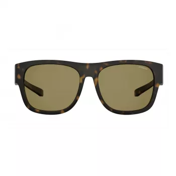 Polaroid Ancillaries PLD9010SN9P Gafas de sol rectangulares unisex - montura negra, lentes grises polarizadas