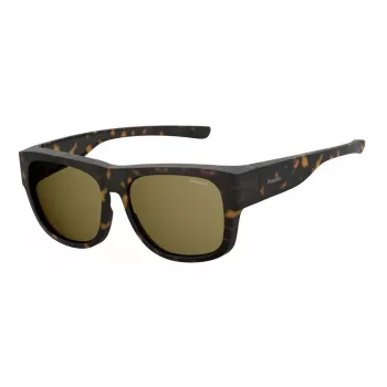 Polaroid Ancillaries PLD9010SN9P Gafas de sol rectangulares unisex - montura negra, lentes grises polarizadas
