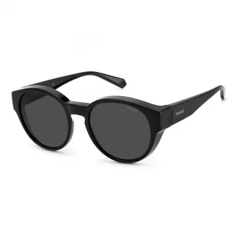 Gafas de sol rectangulares unisex Polaroid Ancillaries PLD9017S08A - montura negra lentes grises polarizadas