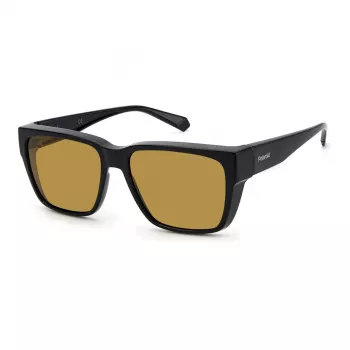 Polaroid Ancillaries PLD9018S807 Gafas de sol unisex cuadradas - Montura Havana, lentes marrones polarizadas