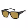 Polaroid Ancillaries PLD9018S807 Gafas de sol unisex cuadradas - Montura Havana, lentes marrones polarizadas