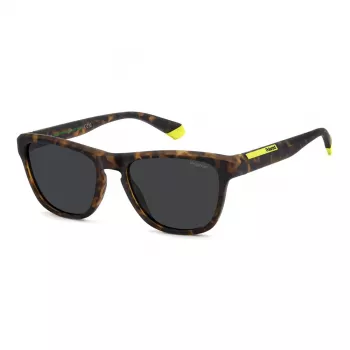 Polaroid Hombre PLD2168SB0Q Gafas de sol rectangulares polarizadas - Havana/Verde