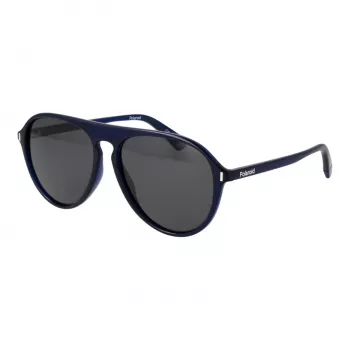 Gafas de sol de hombre POLAROID PLD6225S57PJP rectangulares polarizadas - negro/gris