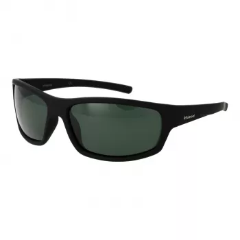 Gafas de sol de hombre POLAROID P8411-639CARC rectangulares polarizadas - montura negra lentes grises 63mm