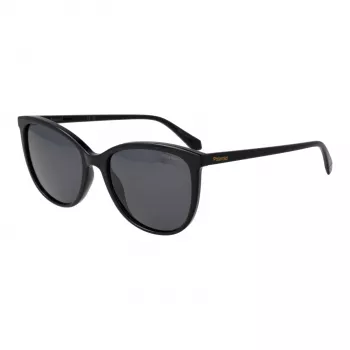 Polaroid PLD 4138/S 55807 Gafas de sol polarizadas para mujer - Montura negra lentes grises 55mm