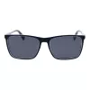 Polaroid PLD 4180/S Gafas de sol rectangulares para hombre - Montura negra lentes polarizadas gris/verde 58mm