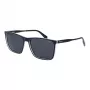 Polaroid PLD 4180/S Gafas de sol rectangulares para hombre - Montura negra lentes polarizadas gris/verde 58mm