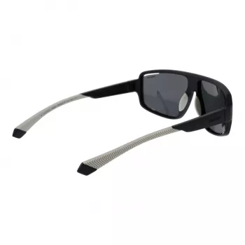 Gafas de sol rectangulares de hombre Polaroid PLD 7054/S - Montura negro mate, cristales verdes polarizados - 61/12/140 mm