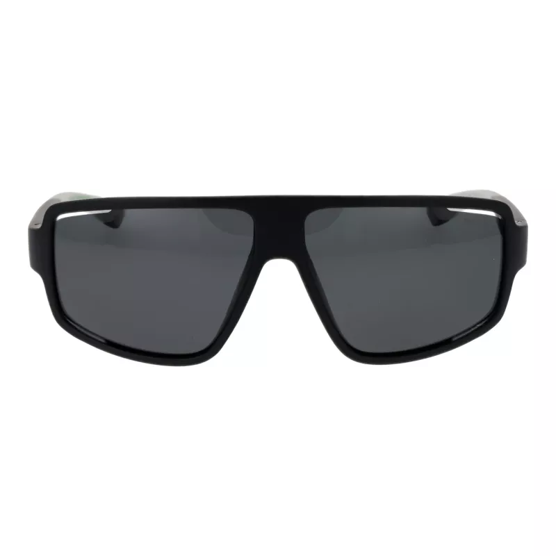Gafas de sol rectangulares de hombre Polaroid PLD 7054/S - Montura negro mate, cristales verdes polarizados - 61/12/140 mm