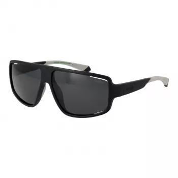Gafas de sol rectangulares de hombre Polaroid PLD 7054/S - Montura negro mate, cristales verdes polarizados - 61/12/140 mm