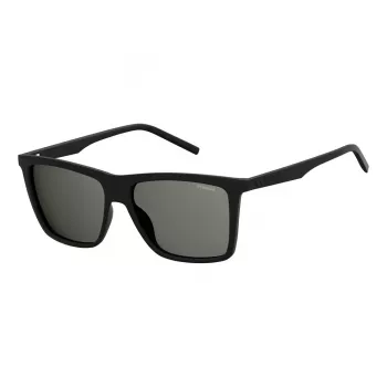 Polaroid PLD2050S807 Gafas de sol rectangulares polarizadas de hombre - Negro/gris 55mm
