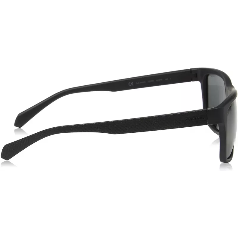 Gafas de sol de hombre POLAROID PLD2058S003M9 rectangulares - Montura negra, lentes polarizadas grises, protección UV400