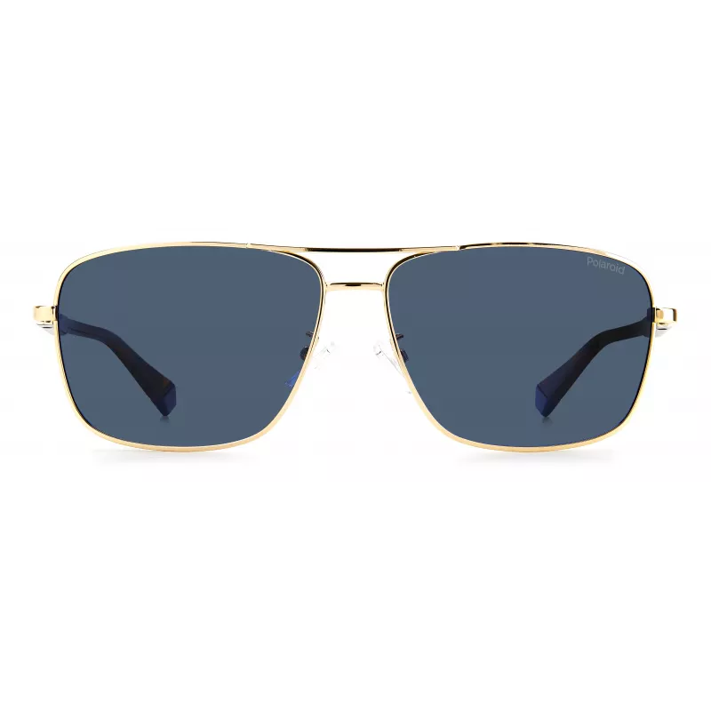 POLAROID PLD2119GSJ5GC Gafas de sol aviador para hombre - Montura dorada, lentes verdes polarizadas