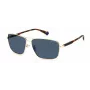 POLAROID PLD2119GSJ5GC Gafas de sol aviador para hombre - Montura dorada, lentes verdes polarizadas