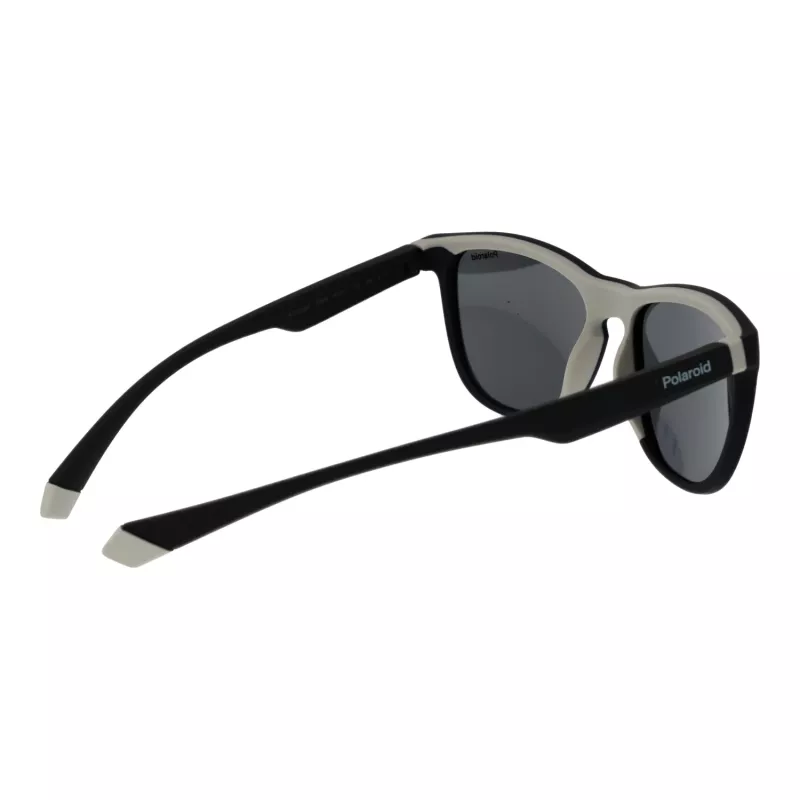 Polaroid PLD2133S08AM9 Gafas de sol rectangulares unisex - Montura negra, lentes grises polarizadas, 56 mm