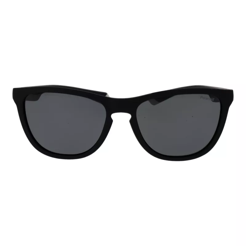 Polaroid PLD2133S08AM9 Gafas de sol rectangulares unisex - Montura negra, lentes grises polarizadas, 56 mm