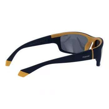 Polaroid PLD2135S642FN Gafas de sol rectangulares para hombre - Montura negra, lentes polarizadas grises, 65 mm