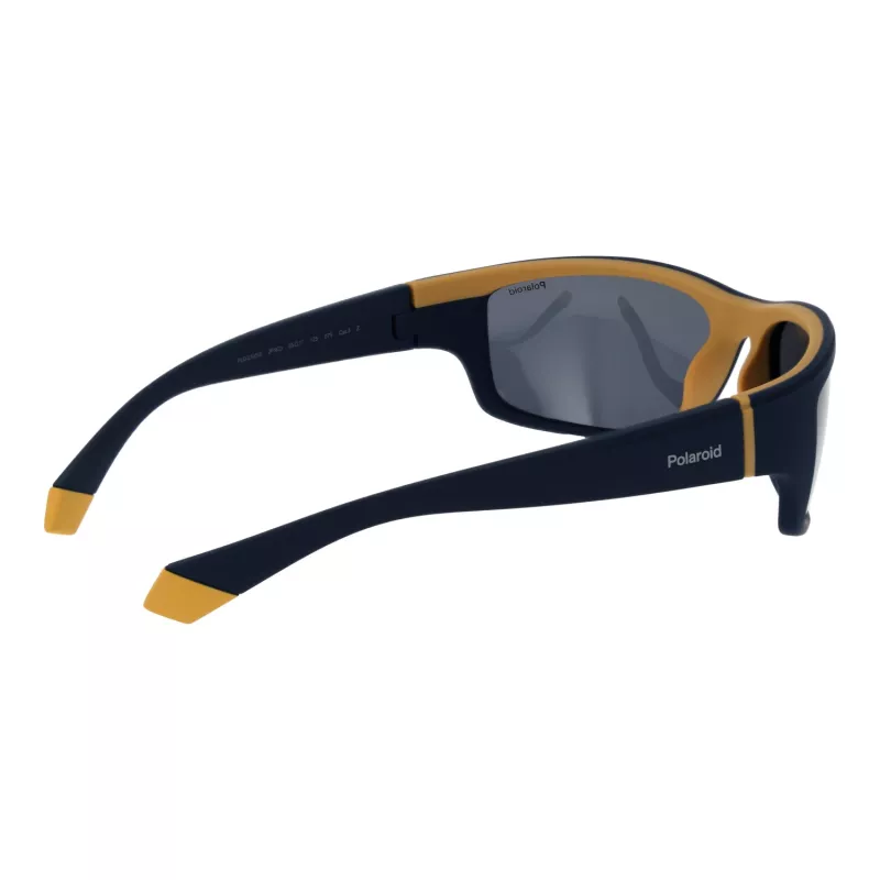Polaroid PLD2135S642FN Gafas de sol rectangulares para hombre - Montura negra, lentes polarizadas grises, 65 mm