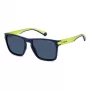 Gafas de sol rectangulares unisex Polaroid PLD2139SFLL - montura negra lentes grises 56mm