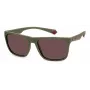 Polaroid PLD2141S0L9 Gafas de sol rectangulares unisex - Montura Havana, lentes polarizadas marrones