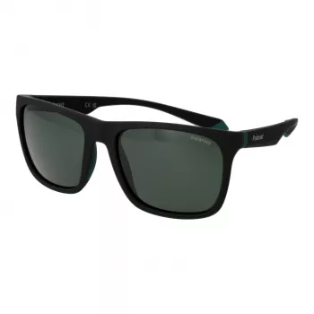 POLAROID PLD2141S563OL Gafas de sol unisex - Montura havana, Lentes polarizadas verdes, 57 mm