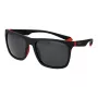 Polaroid PLD2141S56BLX Gafas de sol unisex rectangulares - cristales azules, montura negra, polarizadas UV400