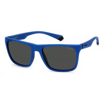 Gafas de sol Polaroid PLD2141SDOF unisex - montura Havana, lentes verdes polarizadas - 57 mm