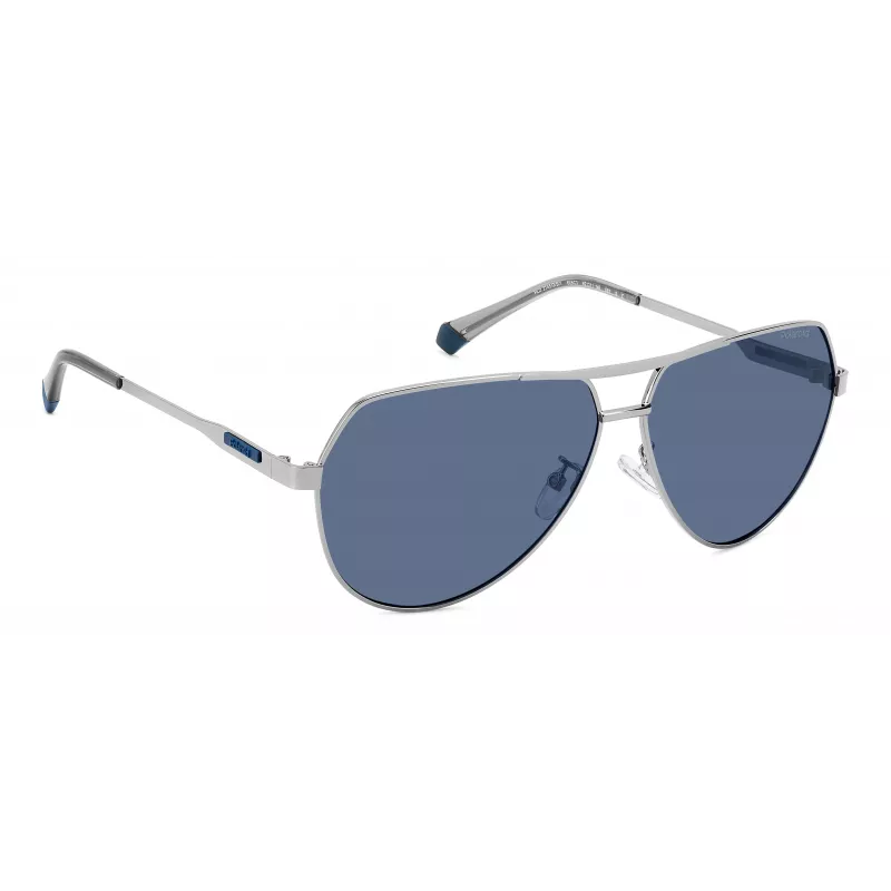POLAROID PLD2145GSX6LB Gafas de sol piloto hombre - Montura negra, lentes grises polarizadas, UV400