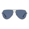 POLAROID PLD2145GSX6LB Gafas de sol piloto hombre - Montura negra, lentes grises polarizadas, UV400