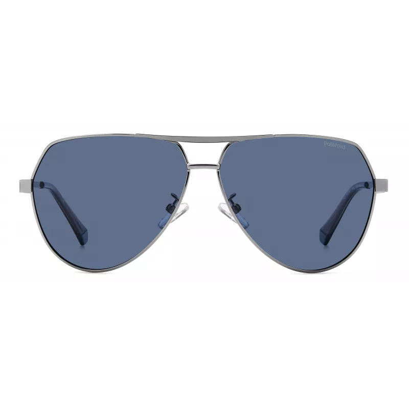 POLAROID PLD2145GSX6LB Gafas de sol piloto hombre - Montura negra, lentes grises polarizadas, UV400