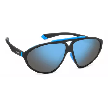 Gafas de sol aviador unisex Polaroid PLD2151/S - Montura negra, lentes grises polarizadas 62 mm
